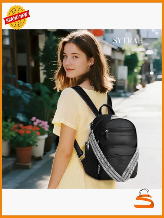 Mini Backpack Purse Vegan Leather with RFID Blocking Convertible Shoulder